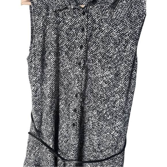 Calvin Klein sleeveless black and white print women's dress size 14 NWT - Picture 4 of 14
